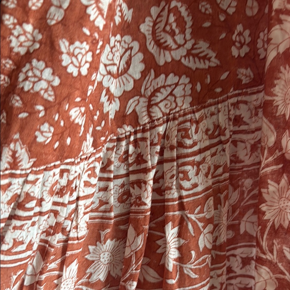 Cleobella Elegant Rust Patterned Dress - Picture 3 of 4